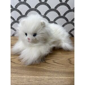 Persian Cat Plush Soft Toy Long Hair Dakin Classique‎ Collectibles White 1988